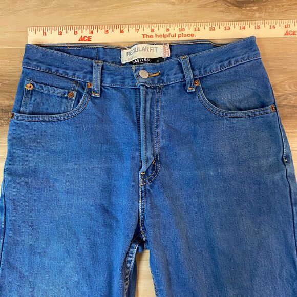 Levi's x Nasty Gal Jeans Womens Medium Cropped Dyed Raw Hem - Picture 2 of 9